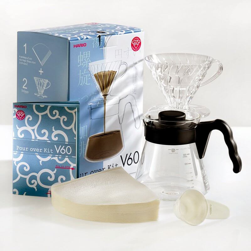 V60 Hario Coffee Brewing Pour Over Kit 
